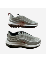 Air Max 97 Metallic Silver Red Logo