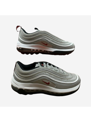 Air Max 97 Metallic Silver Red Logo