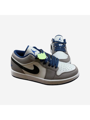 AJ 1 Grey and Blue Low