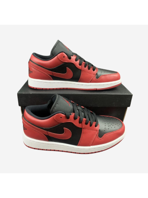 AJ 1 Red and Black Low