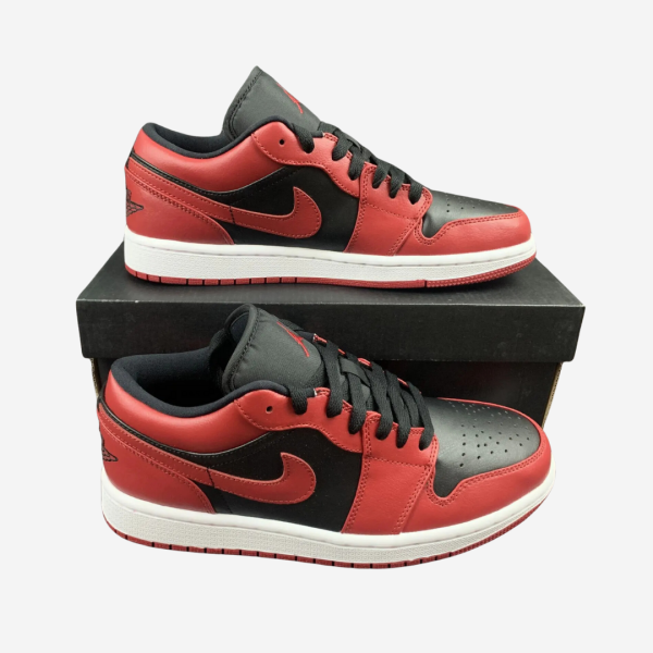 AJ 1 Red and Black Low
