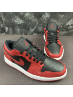 AJ 1 Red and Black Low