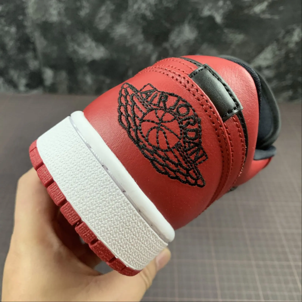 AJ 1 Red and Black Low