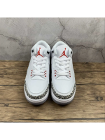 AJ 3 White Red