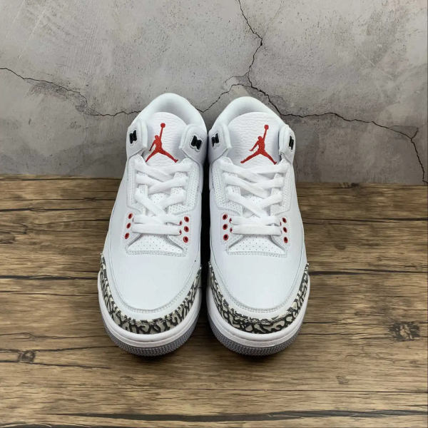 AJ 3 White Red