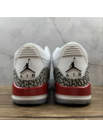 AJ 3 White Red