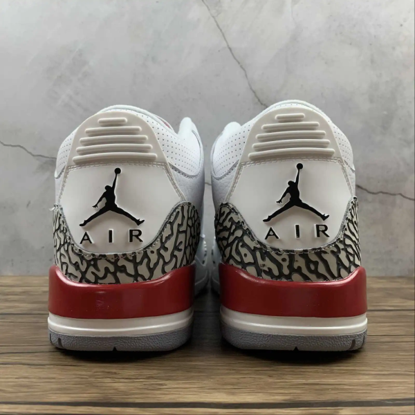 AJ 3 White Red
