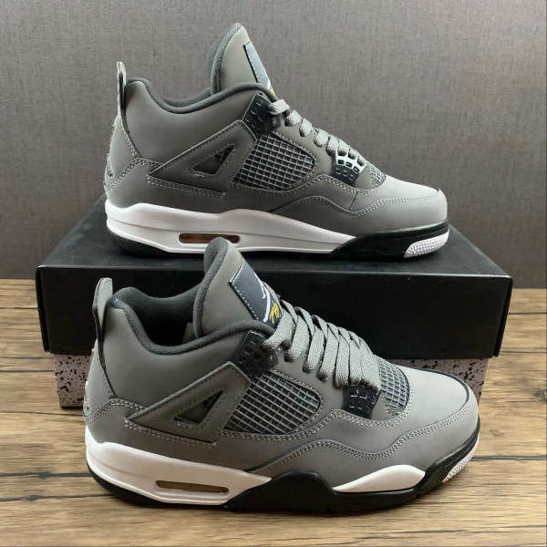 AJ 4 Leather Grey