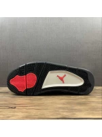 AJ 4 Leather Grey White