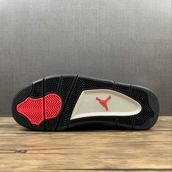 AJ 4 Leather Grey White