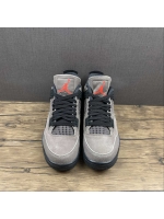 AJ 4 Leather Grey White