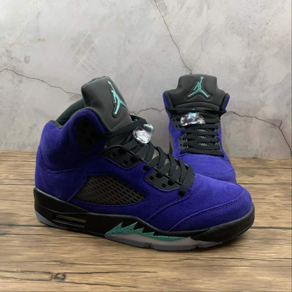 AJ 5 Purple Leather
