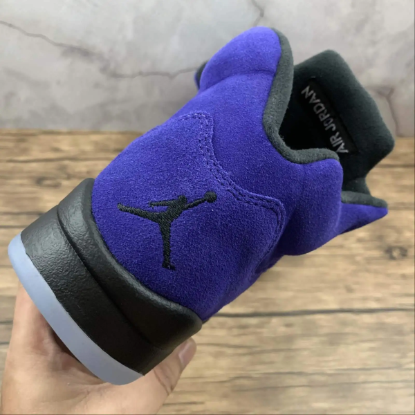 AJ 5 Purple Leather