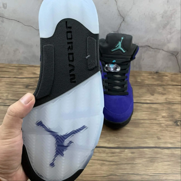 AJ 5 Purple Leather