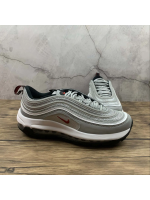 Air Max 97 Metallic Silver Red Logo