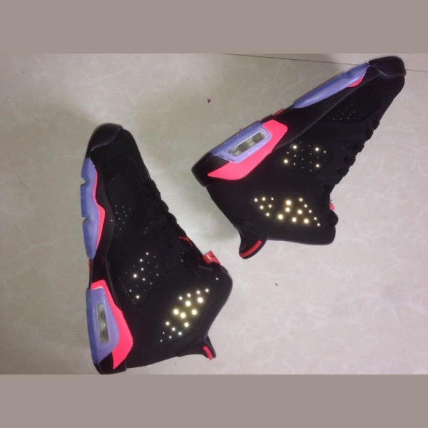 Jordan 6 black reflective leather