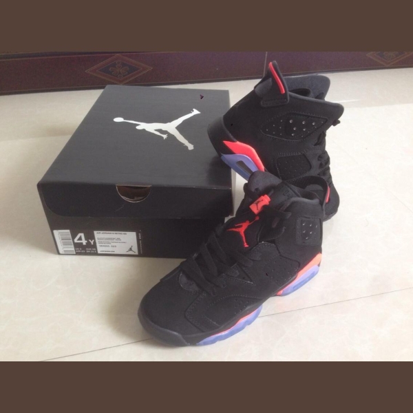 Jordan 6 black reflective leather