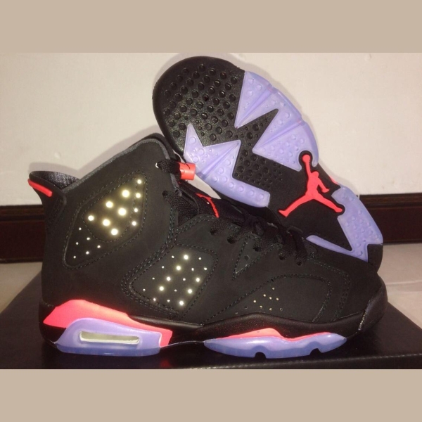 Jordan 6 black reflective leather