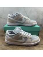 SB Dunk Summit White & White Wolf Grey