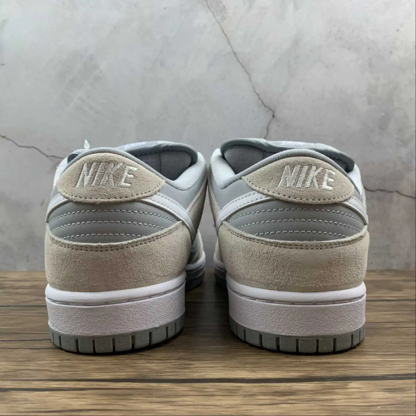 SB Dunk Summit White & White Wolf Grey