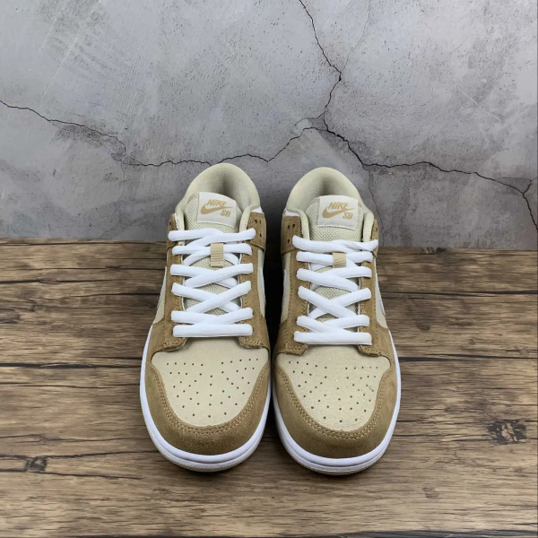 SB Dunk White and Medium Curry