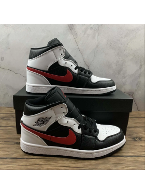 AJ1 White Red Logo