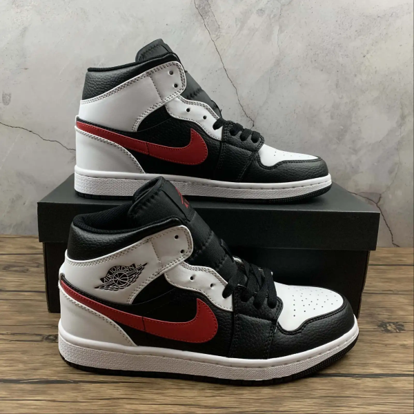AJ1 White Red Logo