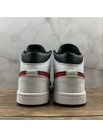 AJ1 White Red Logo